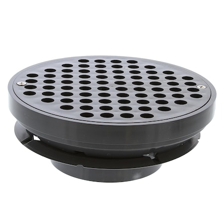 Jones Stephens 3in. x 4in. Heavy Duty Traffic PVC Floor Drain with Sediment Bucket and 8-1/2in. Pan D49827